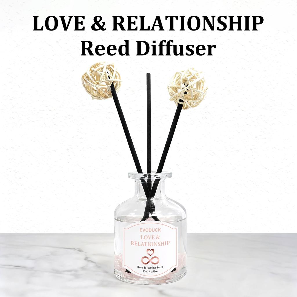 Flameless Reed Diffuser Set - Bottle With Essential Oil & Rattan Reeds | Car Air Freshener ,winter Christmas Gift,gift for Woman