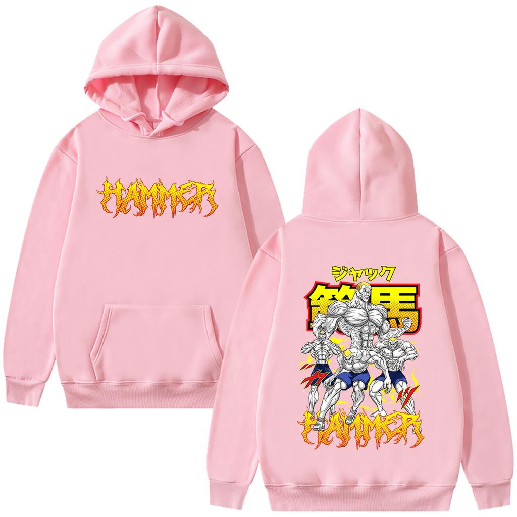 Anime Baki Jack Hanma Graphic Hoodie Wo Cartoon Manga Vintage Streetwear Unisex Fashion Oversized Pullover Hoodies