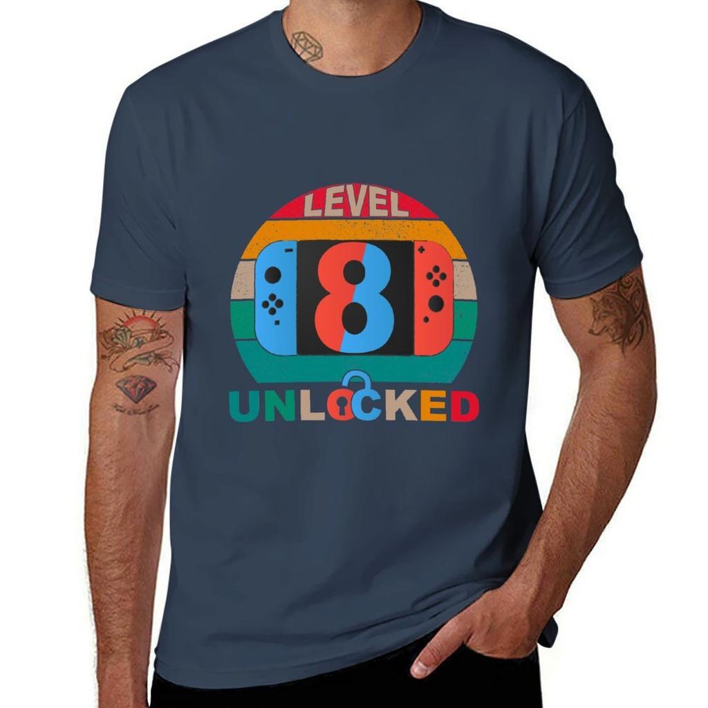 Level 8 Unlocked Gaming Birthday Video Game Birthday 8th Birthdaygamer Kids Birthday Gift For Boys And Girls Tshirt
