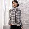 Checkerboard scarf women's sweet medium and long warm shawl 2025 new autumn and winter imitation cashmere scarf