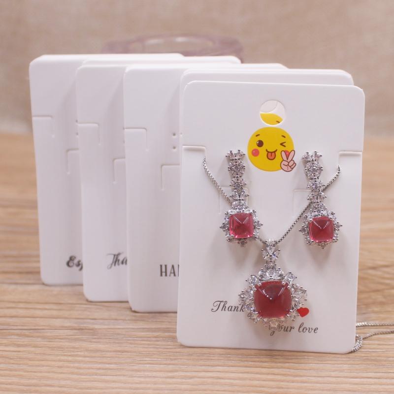 Горячая распродажа 50 шт. многофункциональный набор ювелирных изделий упаковка карты 6*9 см цветочный/мраморный дизайн ожерелье серьги кулон упаковка карты