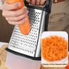 Cheese Grater with Container 4 Sides Box Grater for Vegetable Ginger Cutter Handheld Kitchen Food Shredder for Cheese Zest Veggies