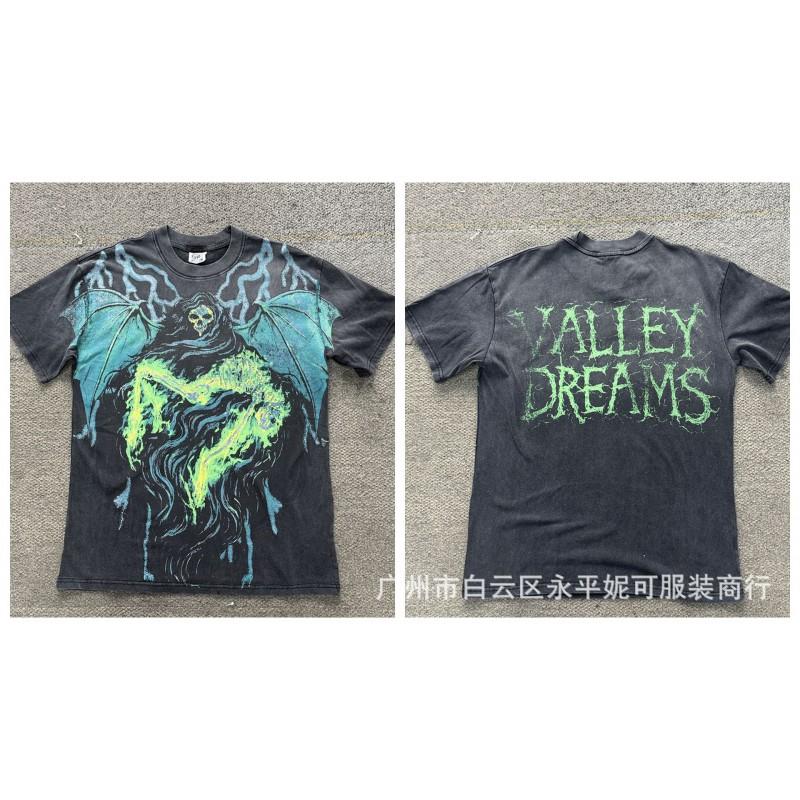 Mens Womens Loose Fit Streetwear Cotton Tee With Creative Graphic Print Casual Short Sleeve T-Shirt