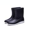 Fashion Men's Rain Boots Comfortable Fashion New Products Non-slip Mid-tube Water Shoes Casual Adult Rubber Slip On Rain Shoes