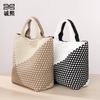 Новая портативная плетеная женская сумка с маркировкой, цветная сумка-тоут, персонализированная трендовая ручная сумка, сумка для ребенка и мамы