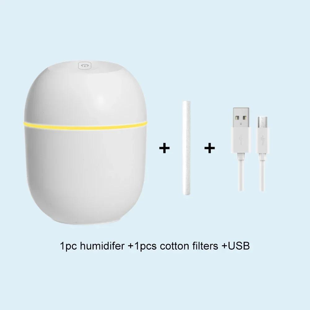 USB Humidifier Atomizer Aroma Oil Diffuser Mute Air Humidifier with LED Lamp for Car Bedroom Cool Mist Sprayer