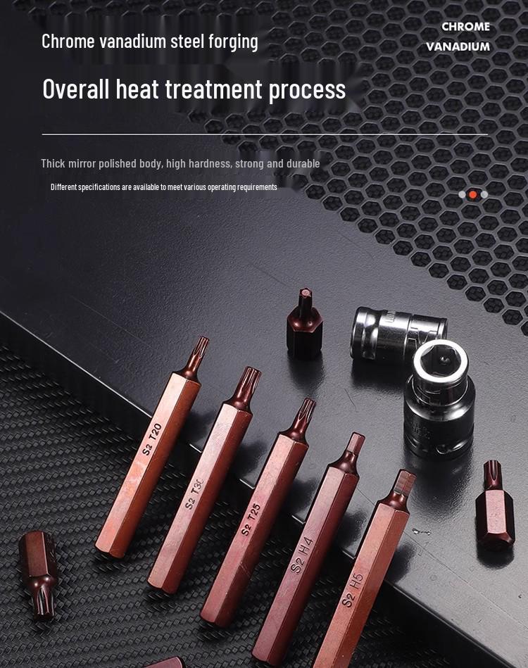 Набор ударных 12-гранных головок Torx с удлинителем, 1/2 дюйма