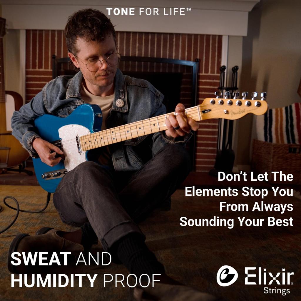 ELIXIR Elixir Electric Guitar POLYWEB Strings, Light, .010-.046, #12050