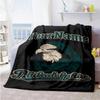 Philadelphia Eagles Customize Text Blanket Throw Personalized Blanket Comfortable Throw For Bed Chair Bedding Sofa Four Seasons Universal