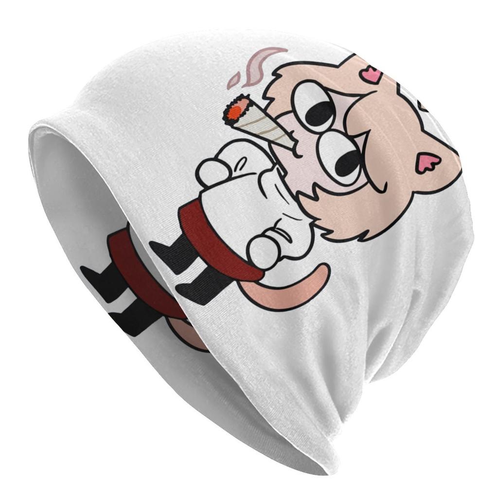 Зимняя теплая шапка Neco Arc Cat Cat Femme с напуском, шапка-бини, хип-хоп, мультяшная комическая игра, уличные лыжные шапочки с черепами, шапки унисекс для женщин
