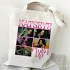 KATSEYE Tote Bag Gradient Symbol Graffiti Canvas Bag Member Signature Print Commuter Shoulder Bag 60707