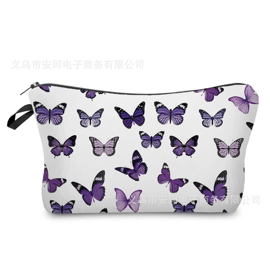 Женская косметичка с цветочным принтом Органайзер для туалетных принадлежностей Дорожный чехол для хранения 6662