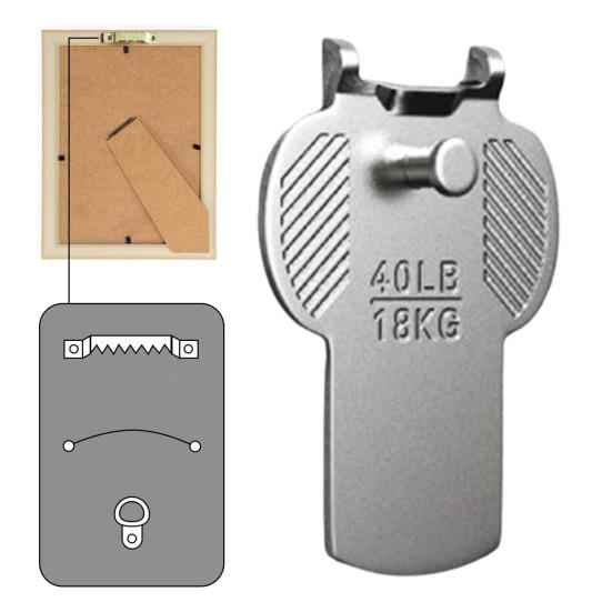 5/10 шт. крючков для подвешивания картин из гипсокартона, грузоподъемность 40 фунтов, большие настенные вешалки для рамок картин, прочный комплект крепежа для зеркальных фотографий