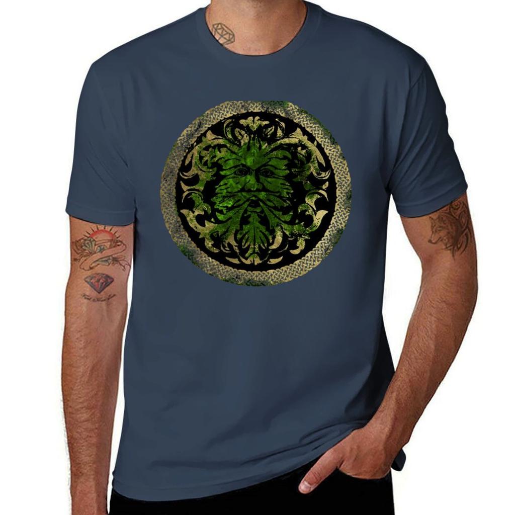The Green Man TShirt Casual Loose Fit Short Sleeve TShirt