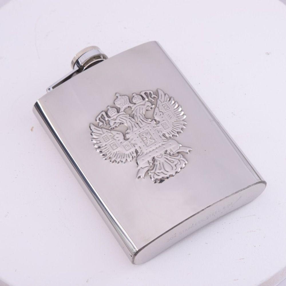 with Screw Cap Kettle Pot 304 Stainless Steel Liquor Pocket Portable Hip Flask