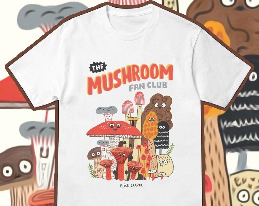 Mushroom Graphic Tee | The Mushroom Fan Club Shirt | Y2k Psychedelic Fungi Nature Botanical Retro Fairycore Cute Shroom Plant Toadstool Gift