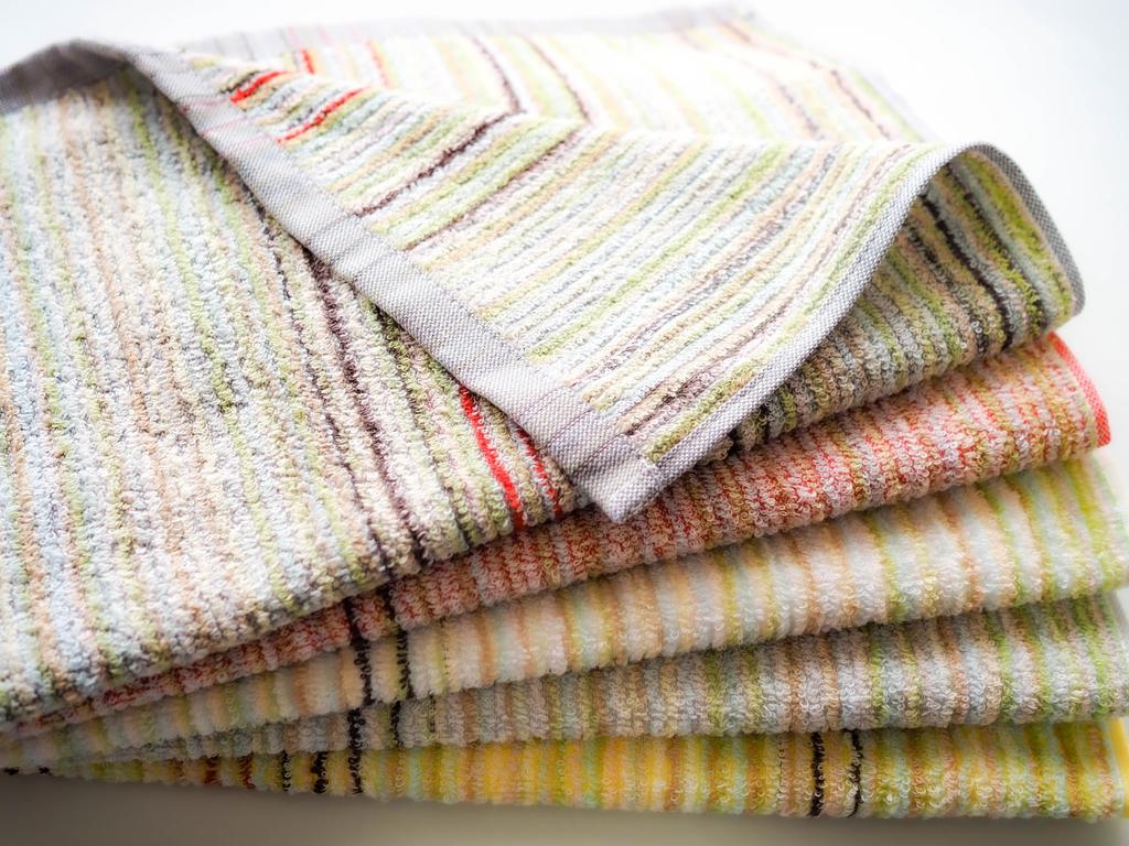 Имабари reTOWEL Эко-полотенца из остаточной пряжи после одной стирки, Набор из 5 лицевых полотенец, Разноцветные