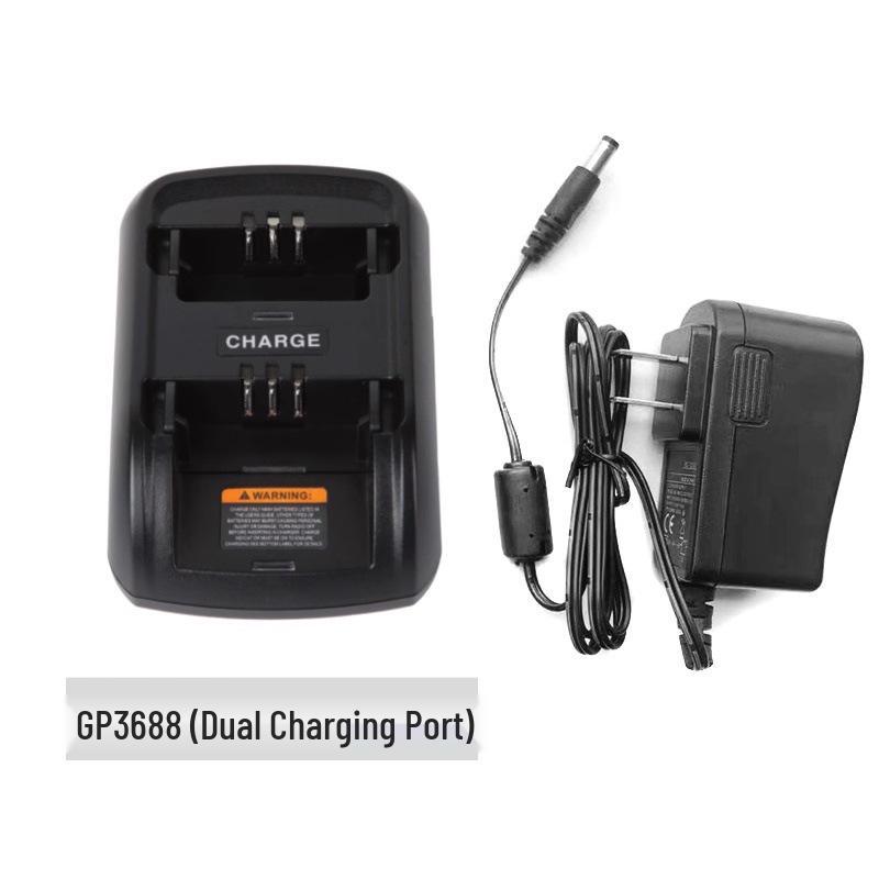 Dual-Slot Desktop Walkie-Talkie Charger for Motorola GP3688/CP140/040/380