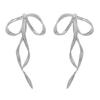 Bowknot Pendant Studs Earrings Butterfly Knot Earwears Ornament for Daily Wear