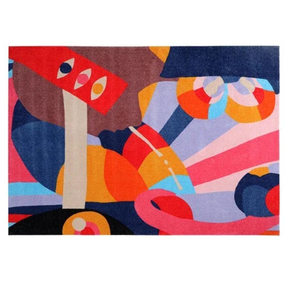 Living Room Carpet Colorful Trendy Special-shaped Bedroom Bedside Rug  Fluffy Plush Fashionable Coffee Table Floor Mat