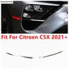 Для Citroen C5X - 2025 Автомобильные передние фары Лампы Накладка Бровь Декоративная полоса Накладка Аксессуары из нержавеющей стали
