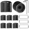 DAOKAI Metal Guitar Control Black Volume and Tone Dome Roulette with Wrench for Electric Guitar and Bass 8 Pieces Knobs, Knobs, Potentiometers, 6.0mm