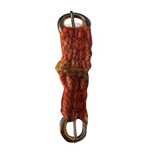 Yousheng 1/4Pcs Mini Girth Keychain Pendant Lightweight Crochet Knitting Saddle Key Chain Handmade Western Cowboy Keyring Accessory