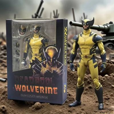 15 см Фигурка Росомахи Marvel Revoltech Коллекционная модель со сменной головой и руками Подарок для коллекционеров игрушек Подвижная шарнирная Масштаб