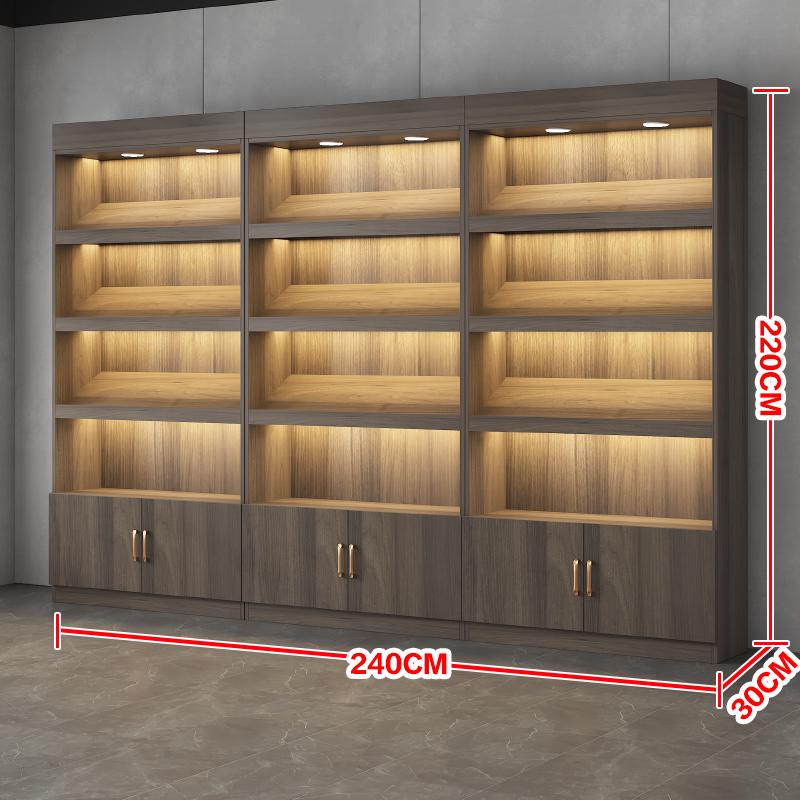 High-End Multi-Layer Wine and Cigarette Display Cabinet for Stores
