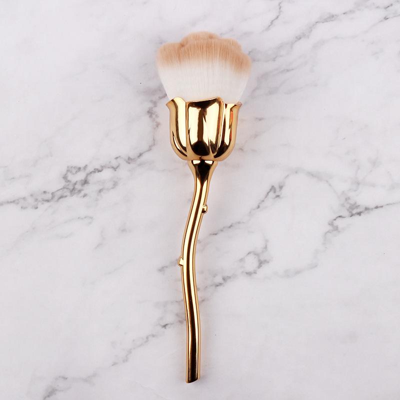 Nail Art Dust Brush For Manicure Rose Head Brush Blush Powder Brushes Fashion Gel Nail Accessories