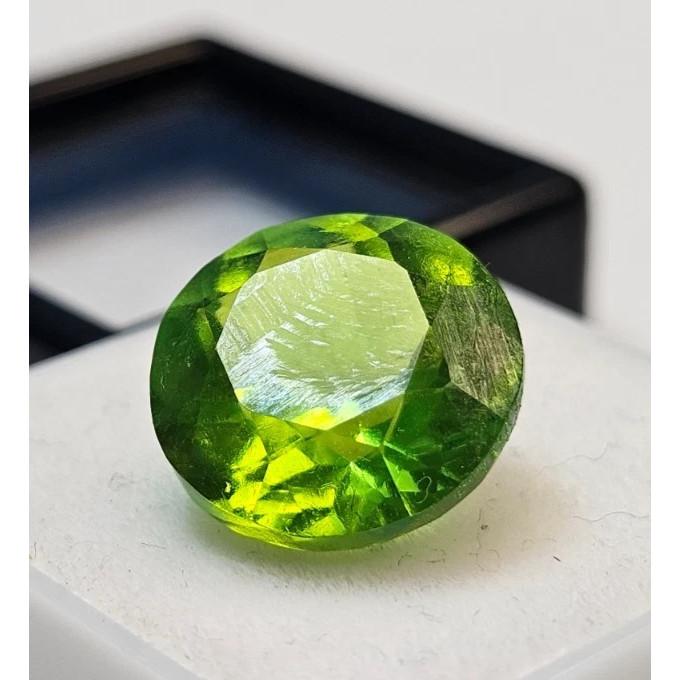 Green Peridot Natural 9-10 Ct Round Cut Stunning Certified Loose Gemstone