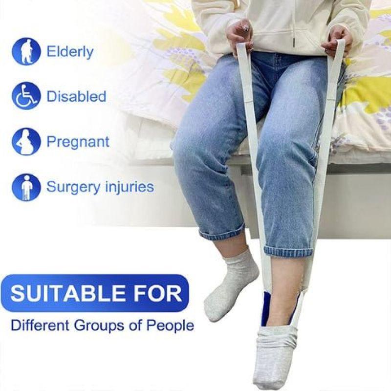 Portable Foot Brace Sock Slider Aid Kit No Blending Stretching Stocking Helper Tool Set for Pregnancy Injuries Elderly Patient