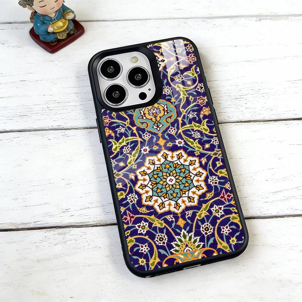 Чехол для телефона с цветочным узором в персидском стиле для iPhone 17, 16, 15, 14, 13, 12, 11 Plus, Pro, магнитный для Magsafe, беспроводной зарядки