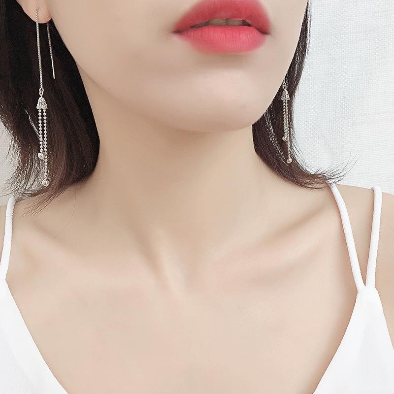 Long Tassel Chain Earrings for Women Prevent Allergy Exquisite Drop Earrings Jewelry