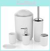 Bathroom Accessories Six Piece Plastic Washroom Kit With Toothbrush Organizer And Storage For Office And Gift