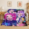 Kpop Охотник на демонов Руми Мира Зои Мультяшная группа Фланелевое одеяло Мягкое теплое плед для спальни гостиной кровати Путешествия Подарок