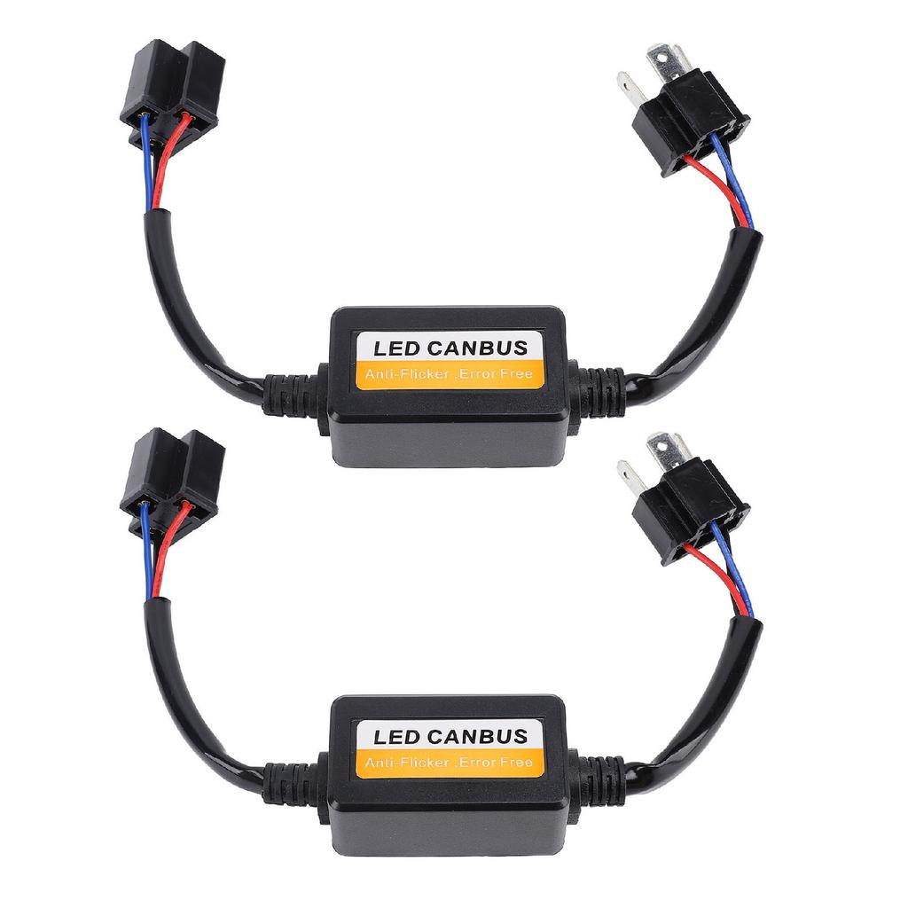 2pcs H4 LED CANbus Decoder DC 9 To 16V Plug and Play Anti Flickering LED Headlight Resistor Decoder