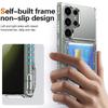 Прозрачный пластиковый чехол с держателем для карт S24 для телефона Samsung Galaxy S24 S23 Ultra Plus, защитный чехол от падения
