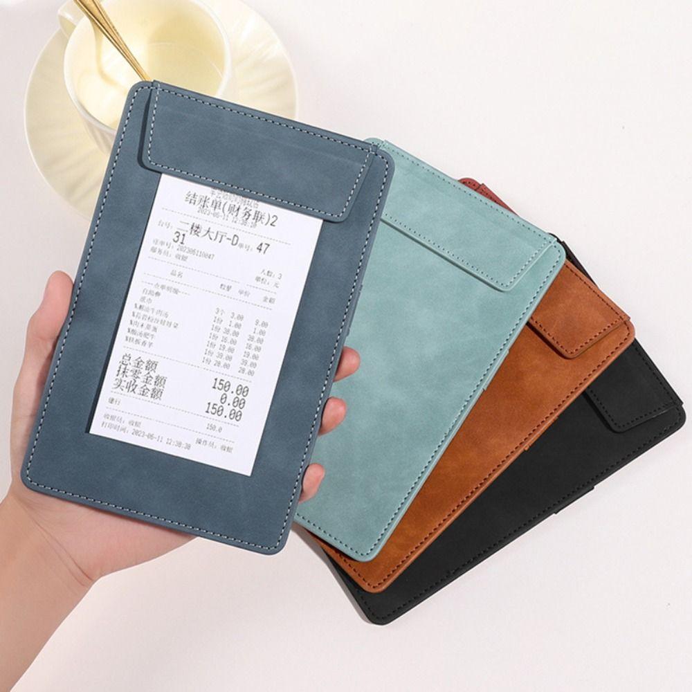 Leather Mini File Folder Portable Writing Pad High Quality Menu Covers  School Office