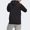 Adidas Мужская толстовка с капюшоном на молнии с 3 полосками, черная GK9032