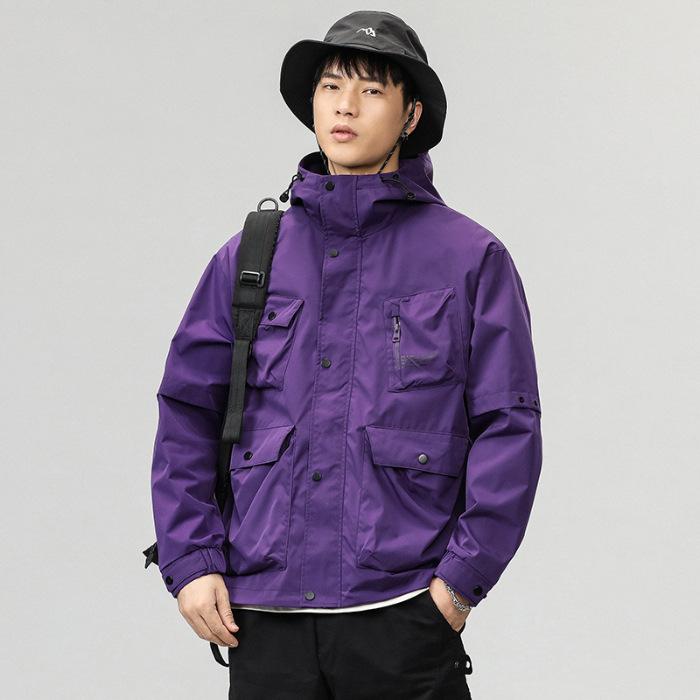 Куртка с капюшоном Мужская сезонная повседневная куртка для мальчиков Модная горная куртка Одежда