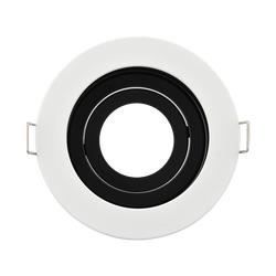 Lot de 10 supports de spots Beta R3 rond blanc/noir MR16 GU10/GU5.3