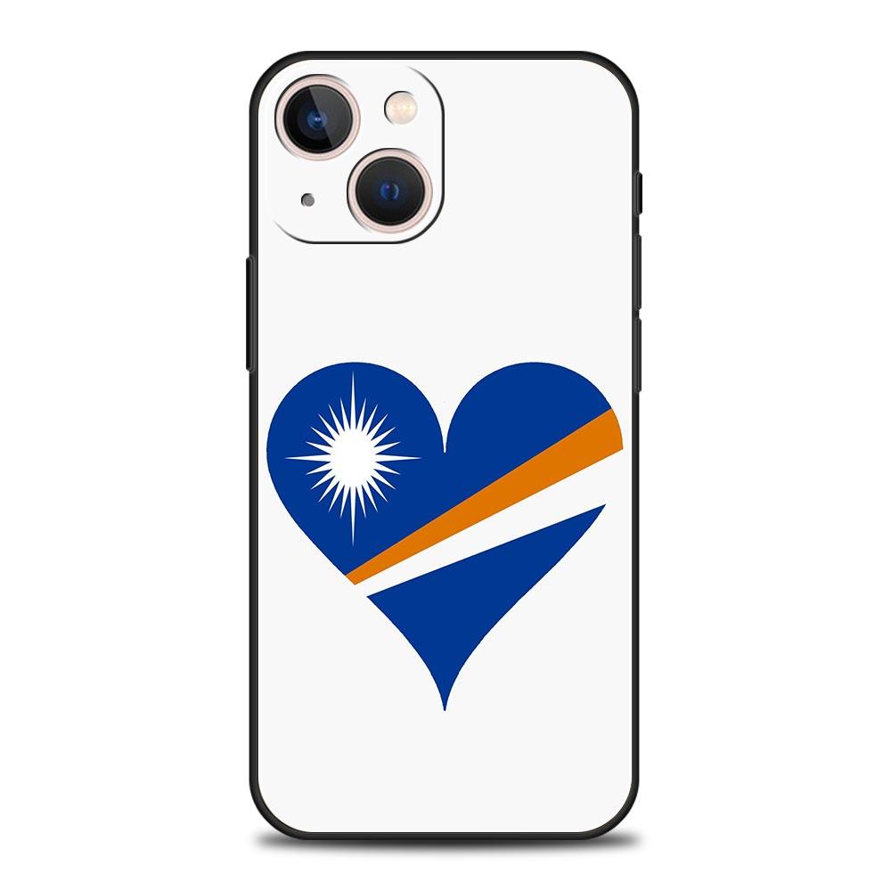 Чехол для телефона с флагом Маршалловых островов для iPhone 17 16E 15 16 14 13 12 11 Pro Max 7 8 Plus Мягкая задняя крышка из ТПУ