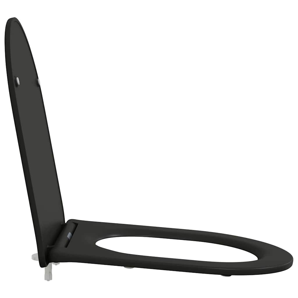 Toilet Seat Black 47 x 36 x 3.4 cm Duroplast