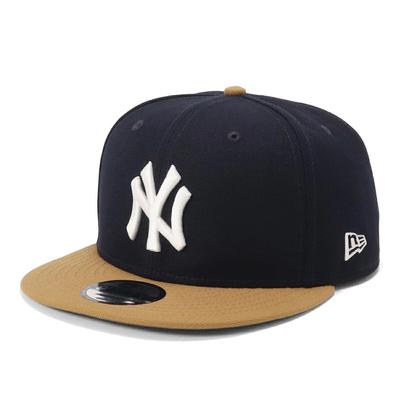 950 NEYYAN NVY WHITE SWHT 25J Кепка с прямым козырьком NY, MLB, Темно-синий/Пшеничный, M/L