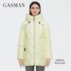 Gasman 2021 Winter Down Jacket Collection Fashion Solid Stand-up Collar Women Coat Elegance Oversize Hooded Women's Jackets 8198