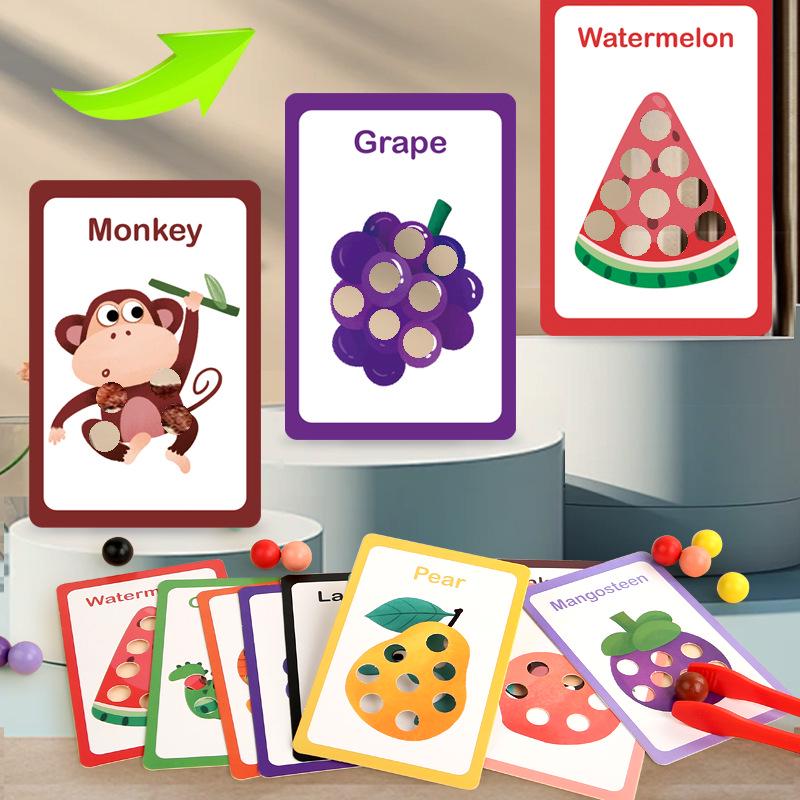 Multicolor Counting Beads Puzzle - Educational Math Game for Children