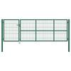 Day and Night - Day and Night Garden Fence Gate with Green Steel Posts 350x100 Cm