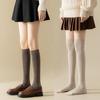 Cotton Stockings Knee High Women Hosiery Solid Color Women Long Socks Ladies Girls