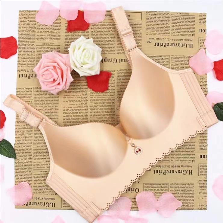 Глянцевый бесшовный бюстгальтер без косточек большого размера для женщин - Тонкий стиль, Формирование фигуры, Боковая поддержка